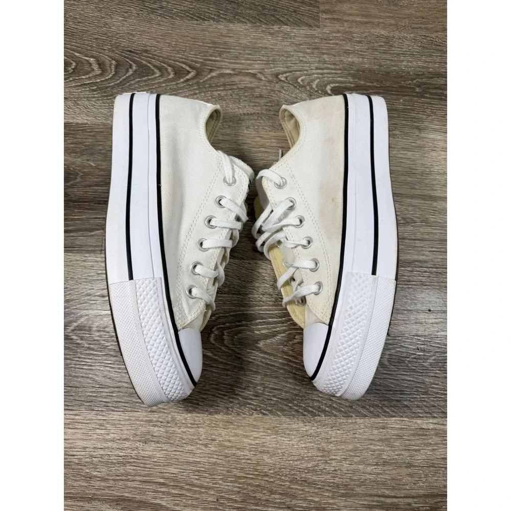 Converse‎ Chuck Taylor All Star Lift Platform Low Top White Sneakers Streetwear